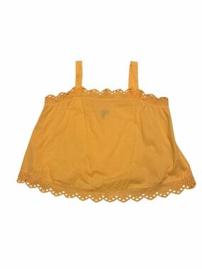 ASOS Square Neck Tank Top Women’s 12 Orange Sleeveless Blouse Eyelet Camisole